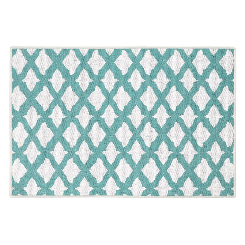 Sussexhome Floral Collection 2 x 3 Foot Heavy Duty Low Pile  Landing Rug Runner
