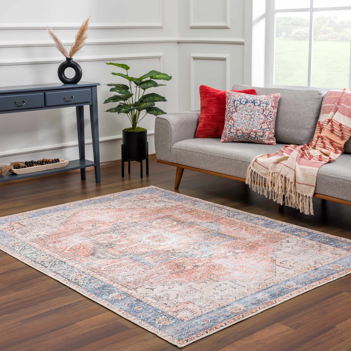 Rosman Distressed Washable Rug, photo 27 of 32