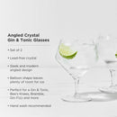 Raye Angled Crystal Gin & Tonic Glasses, Set of 2