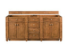James Martin Bristol 72" Double Bathroom Vanity, Saddle Brown