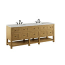 James Martin Breckenridge 84" Double Bathroom Vanity, Light Natural Oak