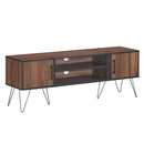 Retro Modern TV Stand with 6 Metal Legs for TVs up to 65 Inch with 2 Cable Holes by LJGDeals