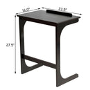 Adjustable C-Shape Couch End Table wth Tilting Top-Brown by LJGDeals
