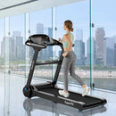 2.25HP Folding Treadmill with Bluetooth Speaker-Black by LJGDeals