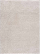 Heavenly Solid Beige Plush Rug