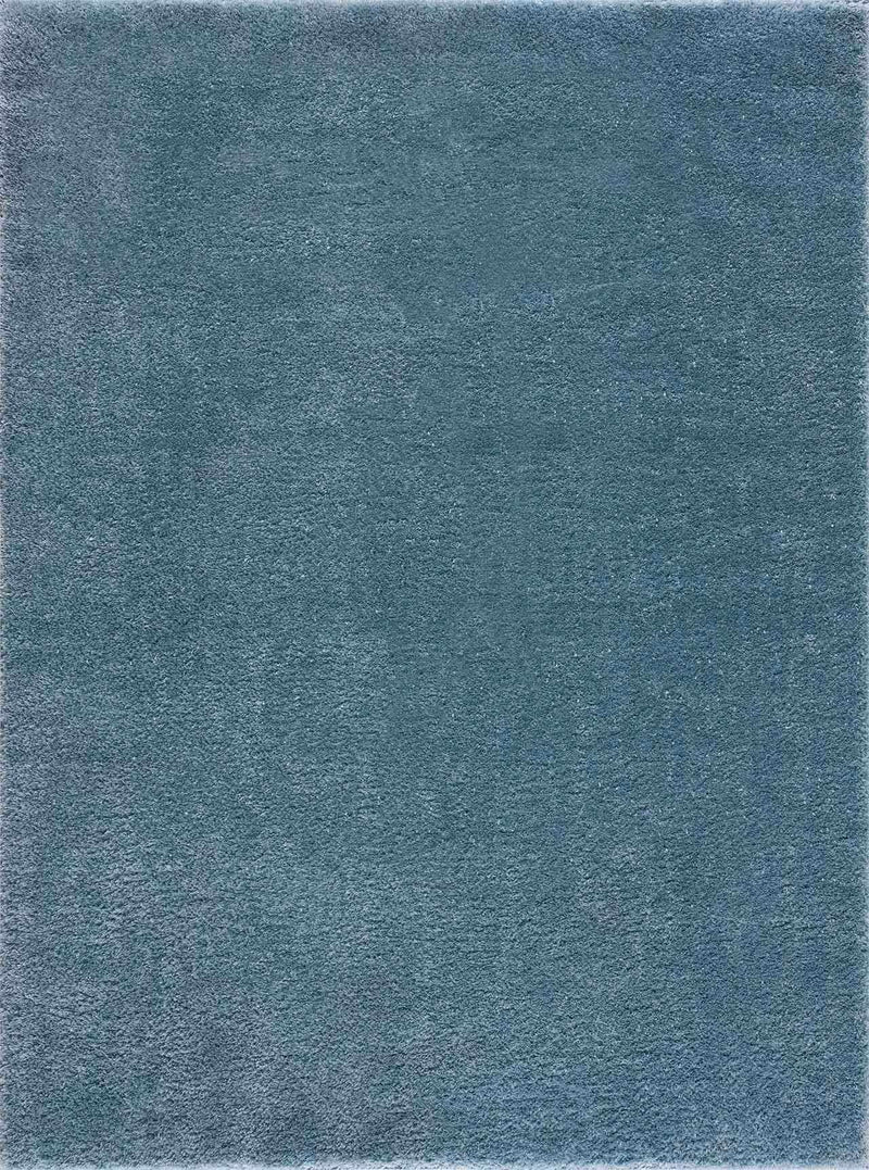 Heavenly Solid Blue Plush Rug