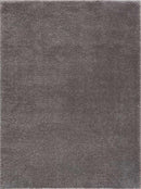 Heavenly Solid Gray Plush Area Rug