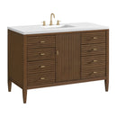 James Martin Myrrin 48" Single Bathroom Vanity, Mid-Century Walnut