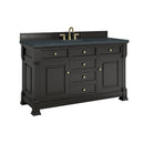 James Martin Brookfield 60" Single Bathroom Vanity, Black Onyx
