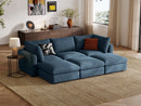 RUBIK V 3 Seats with 3 Ottomans by LINSY HOME