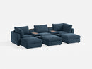 RUBIK V 3 Seats with 3 Ottomans & 2 Consoles by LINSY HOME