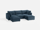 RUBIK V 3 Seats with 2 Ottomans by LINSY HOME