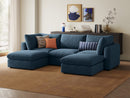 RUBIK V 3 Seats with 2 Ottomans by LINSY HOME