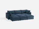 RUBIK V 3 Seats with 3 Ottomans by LINSY HOME
