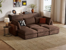 RUBIK V 3 Seats with 3 Ottomans by LINSY HOME