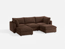 RUBIK V 3 Seats with 2 Ottomans by LINSY HOME