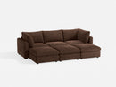 RUBIK V 3 Seats with 3 Ottomans by LINSY HOME