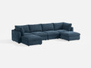 RUBIK V 4 Seats with 2 Ottomans by LINSY HOME