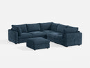 RUBIK V 4 Seats with Corner & Ottoman by LINSY HOME