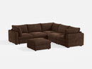 RUBIK V 4 Seats with Corner & Ottoman by LINSY HOME