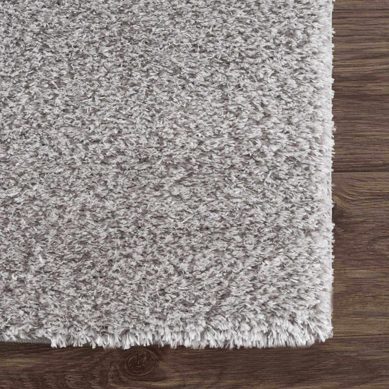 Heavenly Solid Light Gray Plush Rug