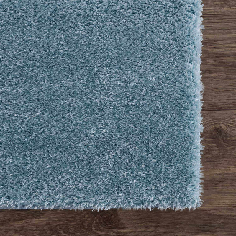 Heavenly Solid Blue Plush Rug