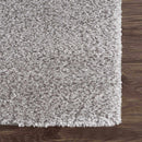 Lunaro Gray Subtle Wavy Abstract Modern Minimalist Polyester Machine Woven Area Rug - Clearance