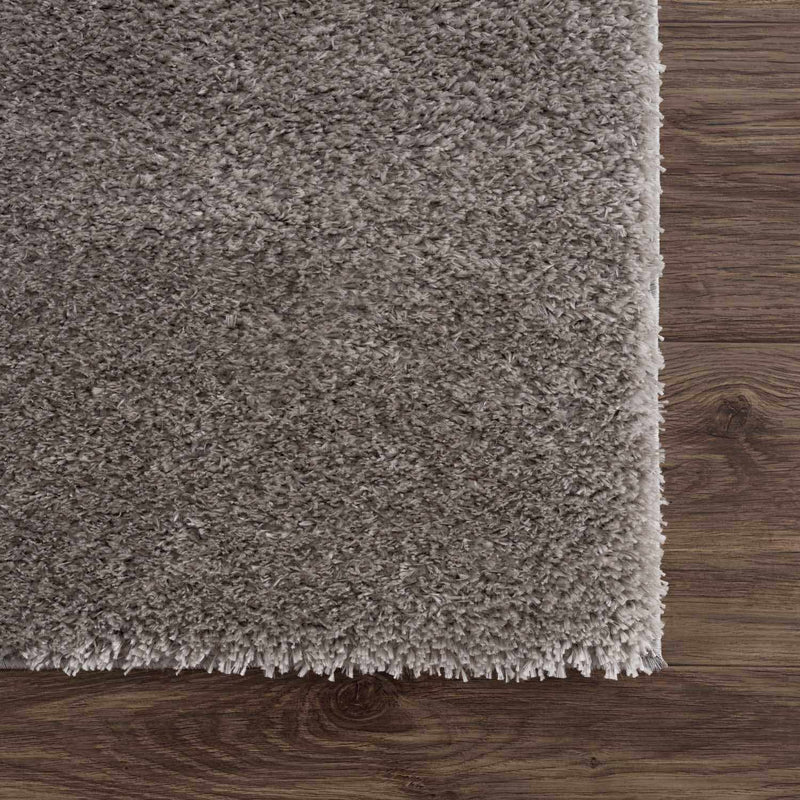 Heavenly Solid Gray Plush Rug