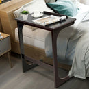 Adjustable C-Shape Couch End Table wth Tilting Top-Brown by LJGDeals