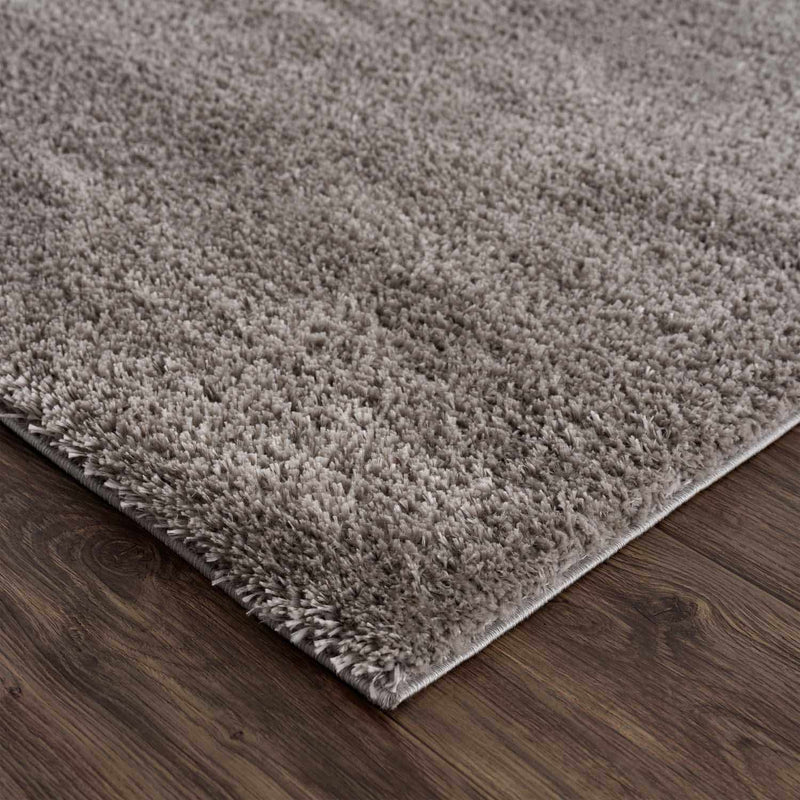 Heavenly Solid Gray Plush Rug