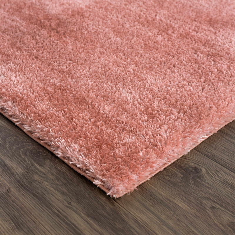 Heavenly Solid Pink Plush Rug