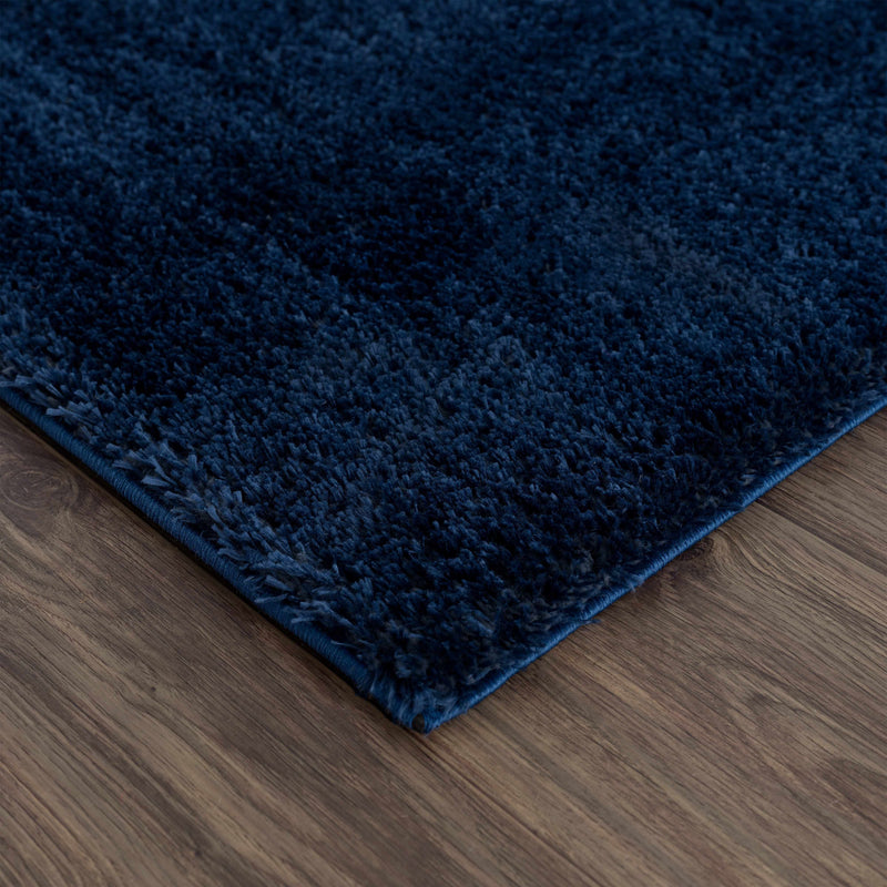 Heavenly Solid Navy Plush Rug