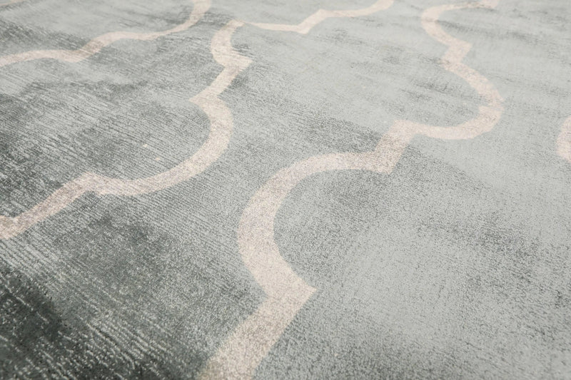 4' 6''x6' 6'' Oriental Area Rug Hand Tufted Viscose 100% Contemporary