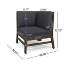 PERLA 5-Pcs Sofa Set, Dark by HouseOfZazla