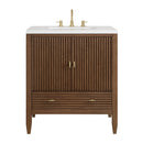 James Martin Myrrin 30" Single Bathroom Vanity, Mid-Century Walnut