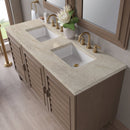James Martin Portland 60" Double Bathroom Vanity, Whitewashed Walnut
