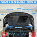 2.25HP Folding Treadmill with Bluetooth Speaker-Black by LJGDeals