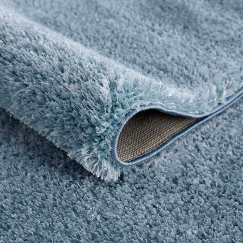 Heavenly Solid Blue Plush Rug