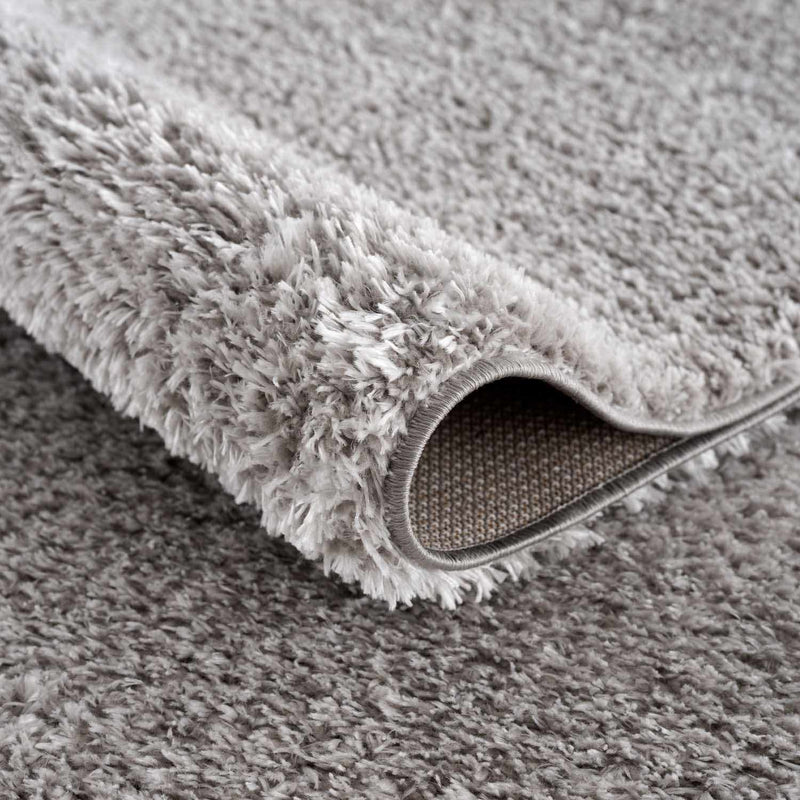 Heavenly Solid Light Gray Plush Rug