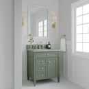 James Martin Brittany 30" Single Bathroom Vanity, Smokey Celadon