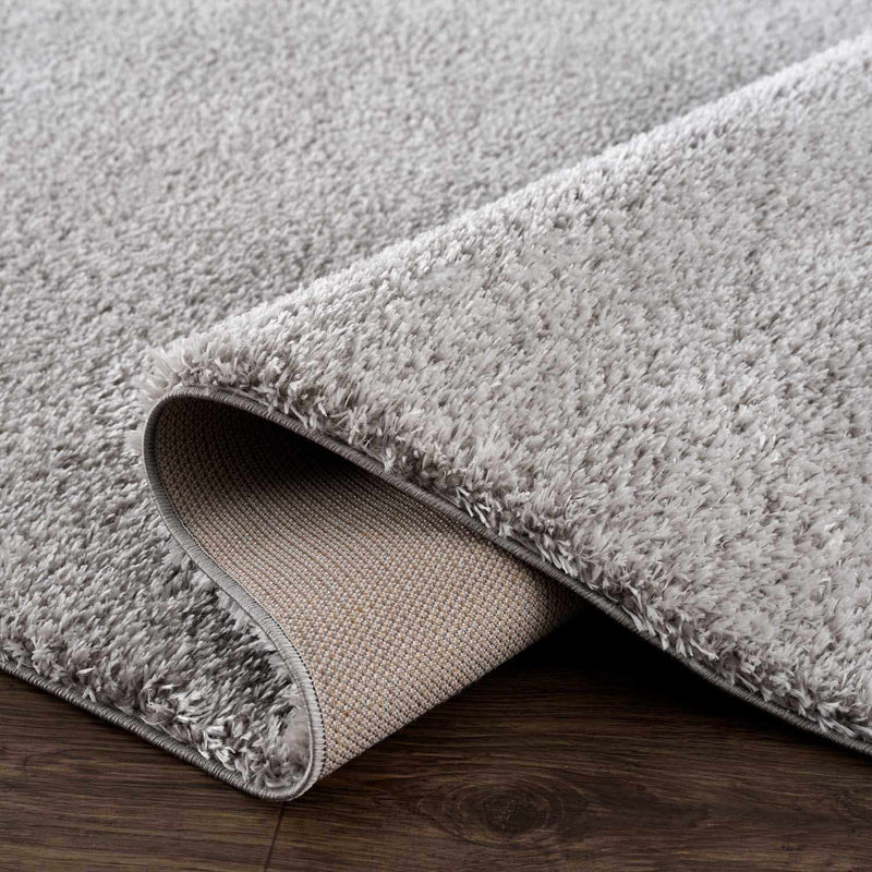 Heavenly Solid Light Gray Plush Rug