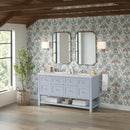 James Martin Breckenridge 60" Double Bathroom Vanity, Serenity Blue