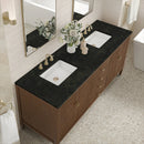 James Martin Myrrin 72" Double Bathroom Vanity, Mid-Century Walnut