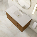 James Martin Laurent 48" Dual Mount Single Bathroom Vanity, Honey Oak