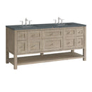 James Martin Breckenridge 72" Double Bathroom Vanity, Whitewashed Oak