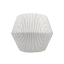 6 inch White Glazed Geometric Striped Ceramic Planter