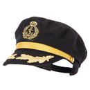 Adjustable Sailor Captain Hat with Side Gold Buttons