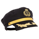 Adjustable Sailor Captain Hat with Side Gold Buttons