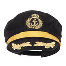 Adjustable Sailor Captain Hat with Side Gold Buttons