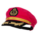 Adjustable Sailor Captain Hat with Side Gold Buttons